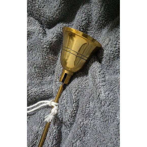 Brand New VINTAGE Brass Candle SNUFFER with Stag Deer Head Atop NWT 13" - Picture 2 of 4